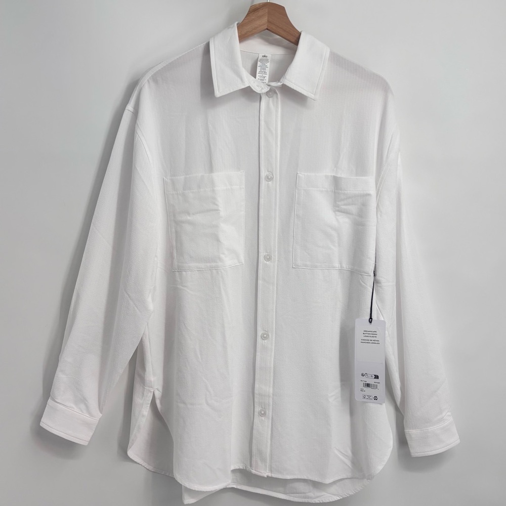 NWT ALO Yoga dreamscape button front long sleeve shirt Size Small - Picture 4 of 13